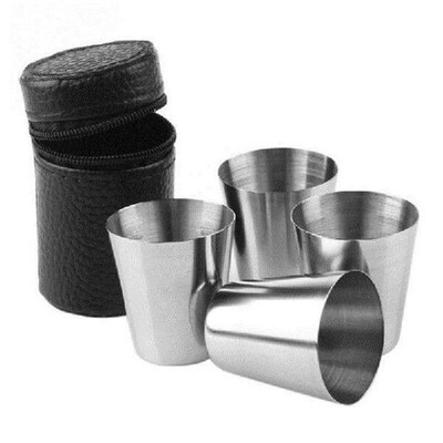 Shot Wine Cup Mini Personalized With Leather Cover Bag