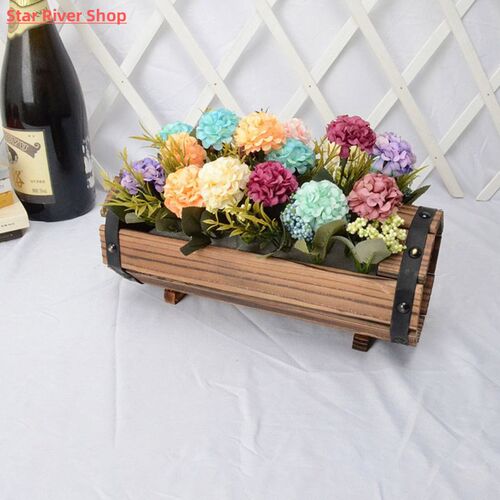 Carbonized Wooden Flower Pot Succulent Plant Potted Planter