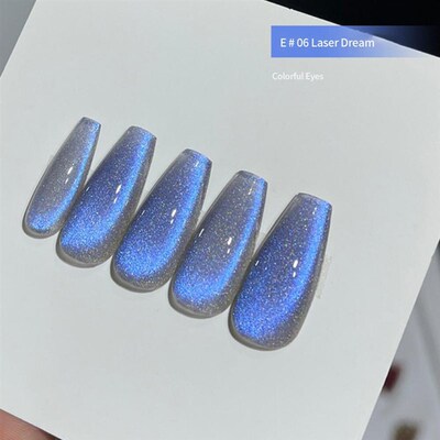 Crystal Magnetic Cat Eye Gel Nail Polish Holographic