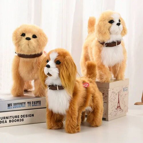 New Simulation Electric Pet Dog Voice Control Walking Noddin
