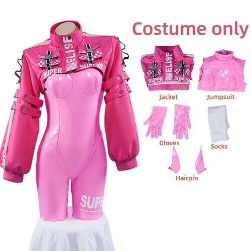 Womens Nikki Alice Cosplay Costume Bodysuit with Ear Glove