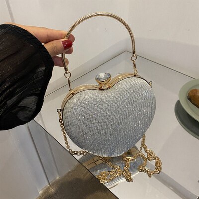 Dinner Party Bag, High-end Texture, Cute Little Heart Bag, W