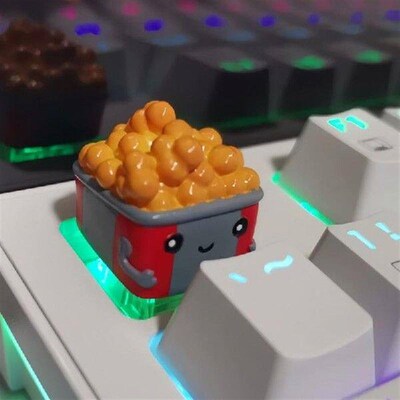 H8WA Resin Keycaps Realistic Burger Fries Hotdog Designs