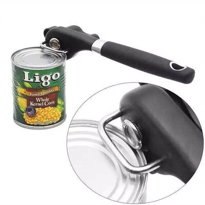 Stainless Steel Manual Can Opener Professional Effortless Op