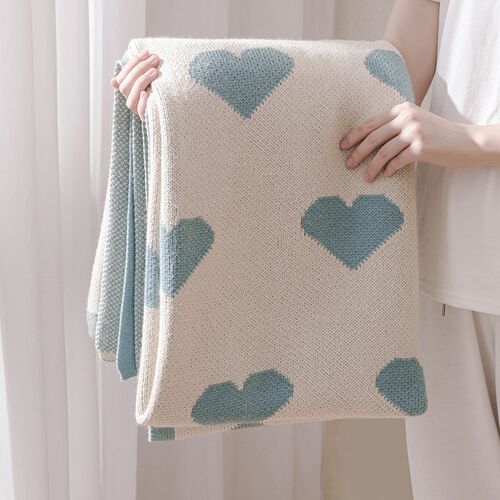 Geometric Pattern Knitted Blanket Light Luxury Finged Sofa A