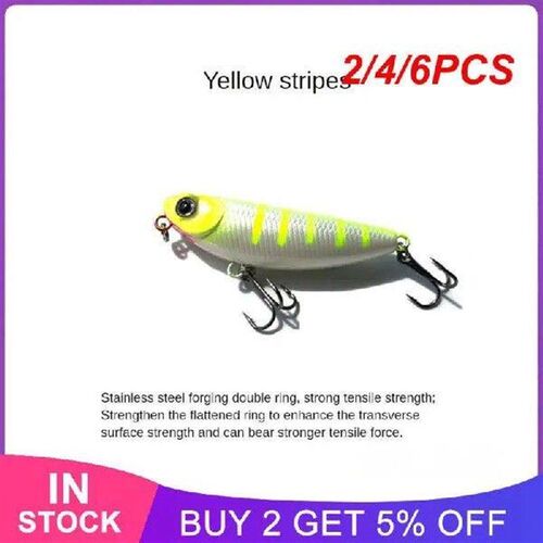 2/4/6PCS Plastic Fake Bait Smooth Swimming ture Bionic