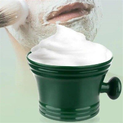 Plastic Shaving Soap Bowl with Shaving Brush,Shaving Mug