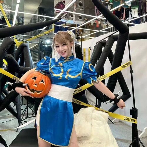 Chunli Cosplay Costume Game Character Set Bully Complete