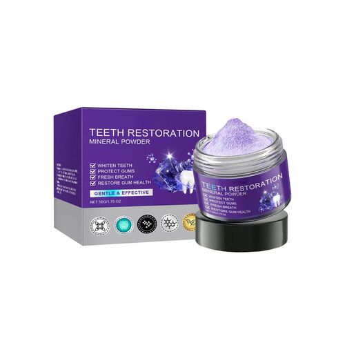 Purple Tooth Powder - Gentle Cleaning for Yellow Teeth, Tart