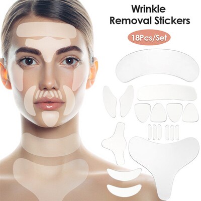 Reusable Silicone Anti-wrinkle Face Forehead Cheek Chin Stic