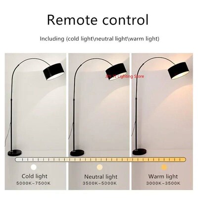 New Black  White Height Adjustable Led Floor Lamp for Living