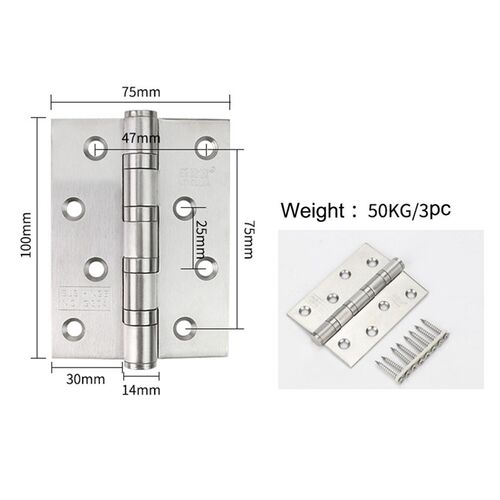 2PC Stainless Steel Cabinet Door Hinge Marine Cabinet Butt H