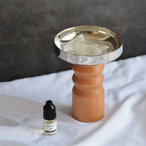 Nordic Stainless Steel Round Solid Wood Base Tray Living