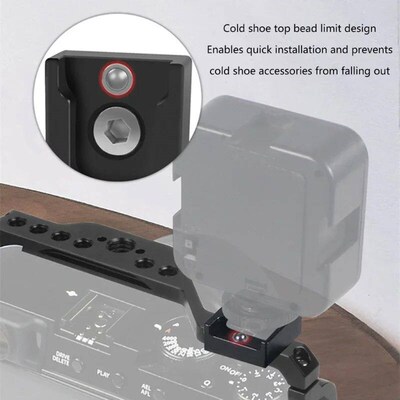 Universal Cold Shoe Mount Adapter Base Bracket, 1/4 Screw Ho