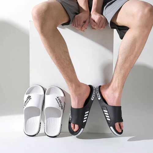 Fashion Mens Slippers PVC Soft Sole Non-slip Slides Casual