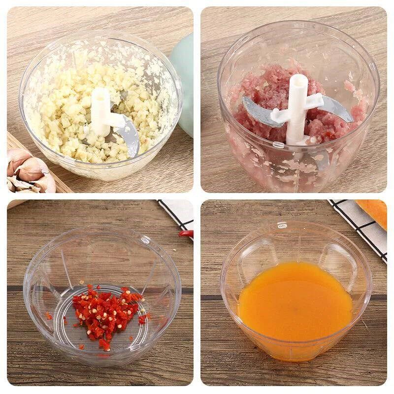 500/900ML Manual Meat Mincer Garlic Chopper Rotate Garlic Pr
