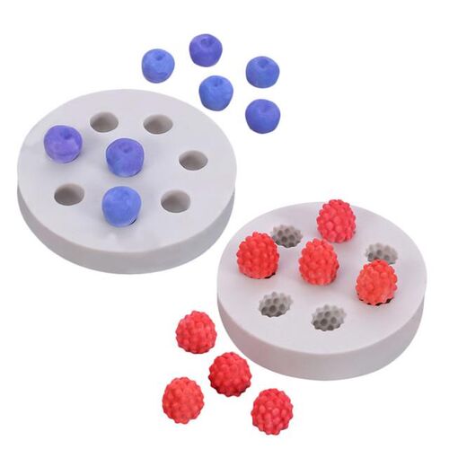 3D Blueberry Raspberry Silicone Cake Fondant Mold Cake Decor