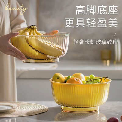 Vegetable washing basin, draining basket, fruit washing