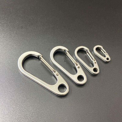 5Pcs/Lot Mini Carabiner Clips Tiny Alloy Spring Snap Hook Ke