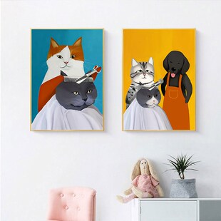 Cartoon Cat Posters And Prints  Oil Painting Wall Art Pictur
