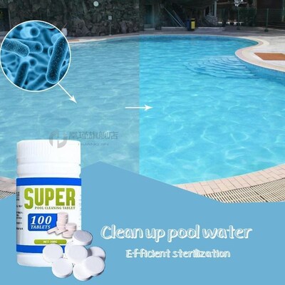 100pcs/Bottle Chlorine tablets swimming pool Cleaning Tablet