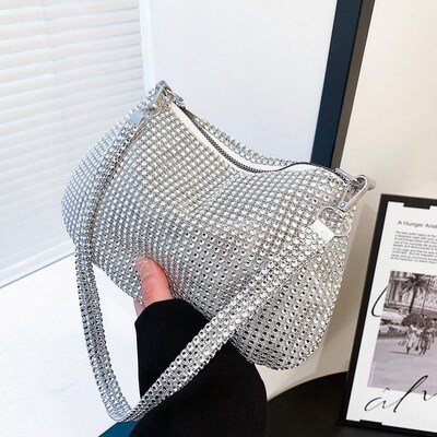 Fashion Rhinestones Evening Clutch Bag Shiny Crystal Female