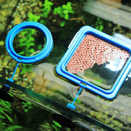 Aquarium Feeding Ring Fish Tank Station Floating Food Tray F