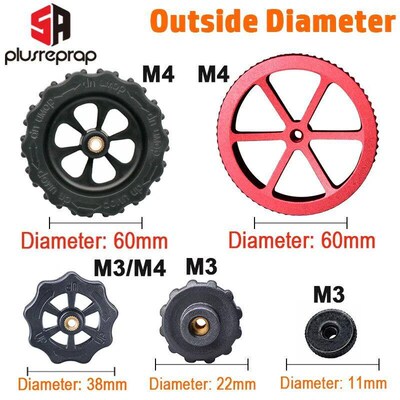 4PCS M3/M4 Screws Nuts Heat Bed Leveling Spring Knob Parts 3