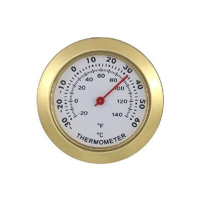 Round Glass ogs Hygrometer,MiniRound Cigars Hygrometer