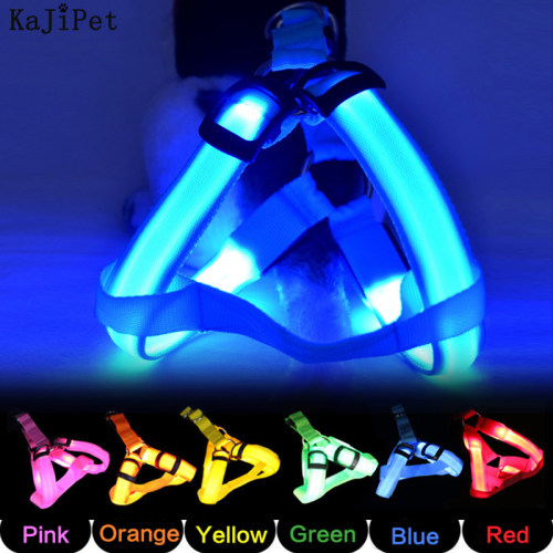 Nylon Pet Safety LED Harness Dog Product Flashing Light Harn