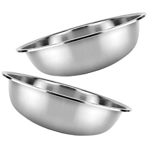 2 Pcs Stainless Steel Vegetable Basin Big Bowls for Mixing