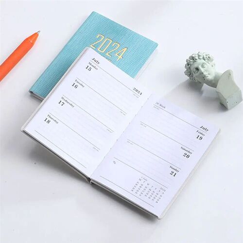 2024 A7 Mini Portable Agenda Book Diary Weekly Planner Noteb