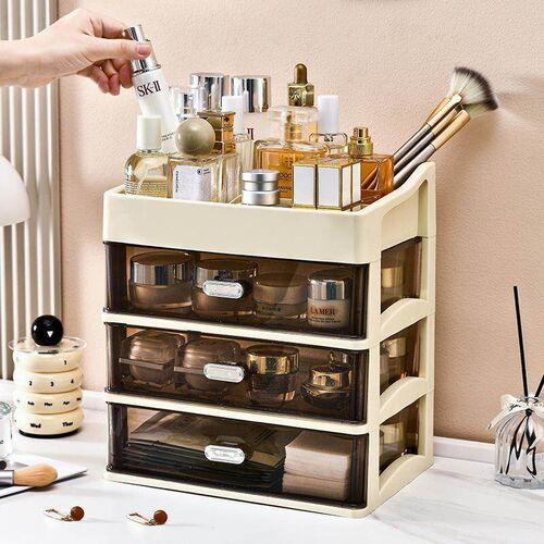.Makeup Organizer Cosmetic Storage Box Drawer Type Desktop F