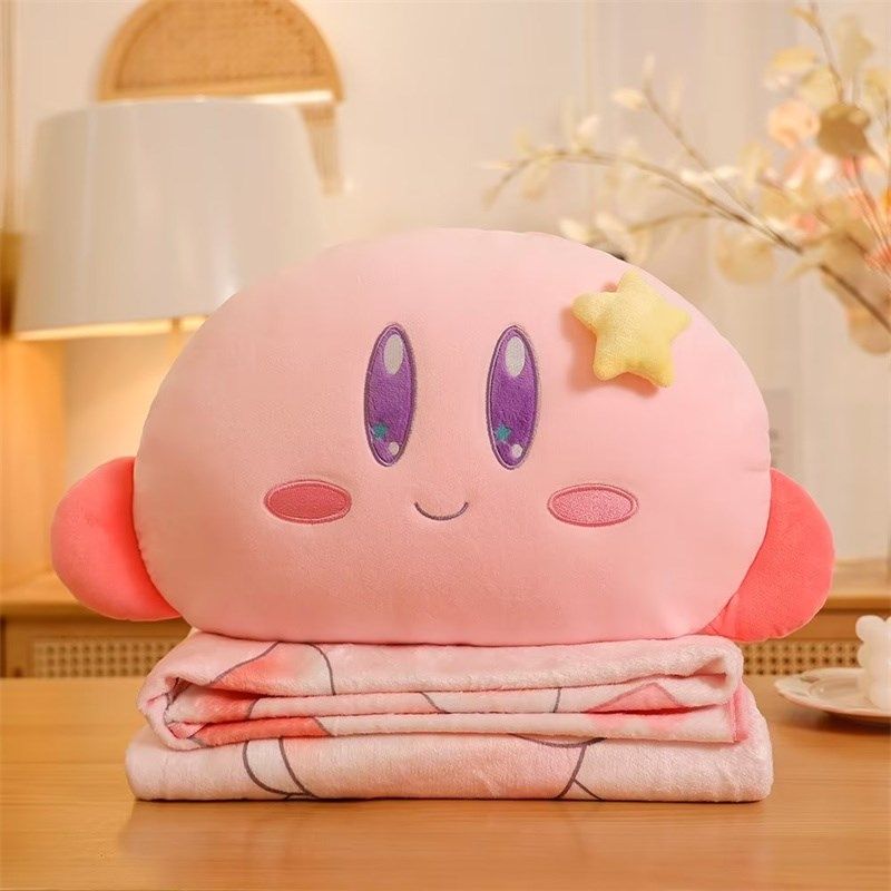 可爱星之卡比抱枕毯子两用靠垫被车载汽车睡觉枕头毯子二合一折叠,居家布艺,抱枕被,淘宝优惠券,粉丝福利购,淘宝优惠卷