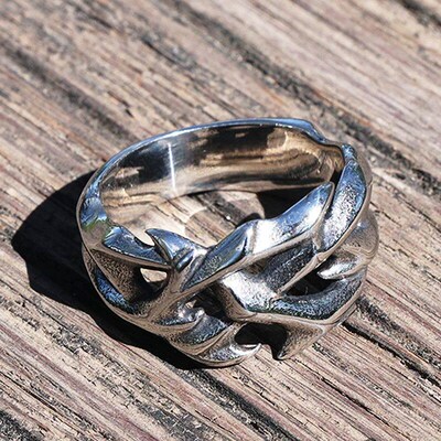 Vintage Hollow Out Design Crown of Thorns Rings For Men Wome
