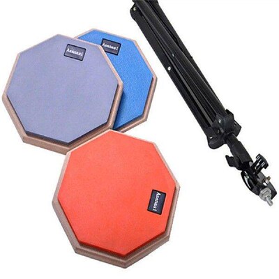8 Inch Rubber Wooden Drum Practice Pad with Adjustable