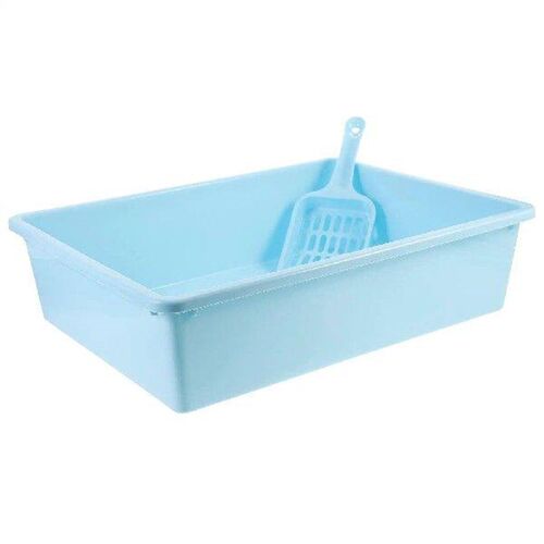 2pcs Cat Litter Box Kit Durable PP Material Large Space
