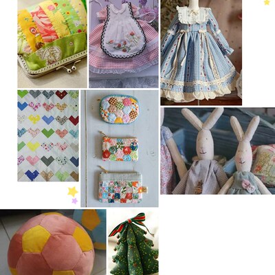 24*25Cm Cotton Fabric Printed Cloth Sewing Quilting Fabrics