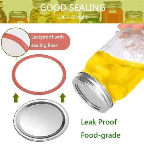 20Pcs Mason Jar Lids & Rings Set For Regular Mouth