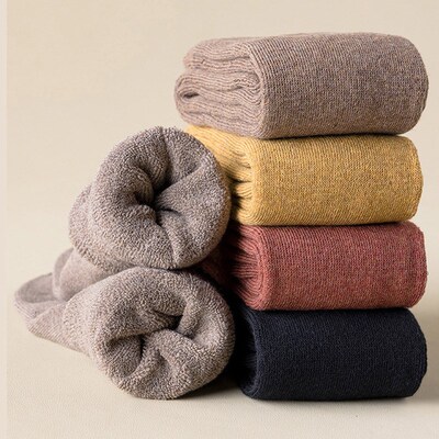 Winter Warm Long Socks Women Thick Thermal Cotton Knee High