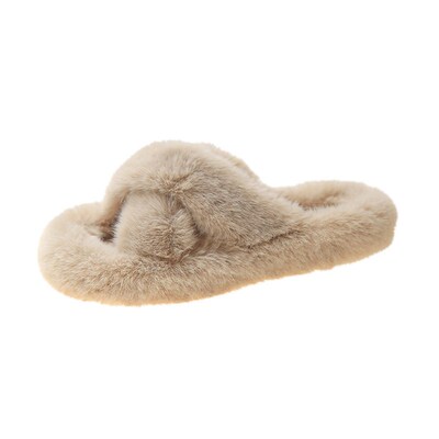 Autumn and Winter Niche Outfit Mao Mao Slippers Womens New