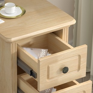 纯实木原木色床头柜20/30cm无漆环保床边柜小户型迷你窄夹缝柜