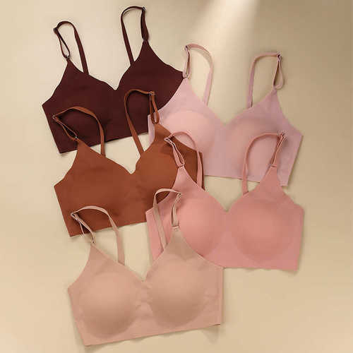 Hot Selling Summer Laser Cut Seamless Wireless Push Up Bra B