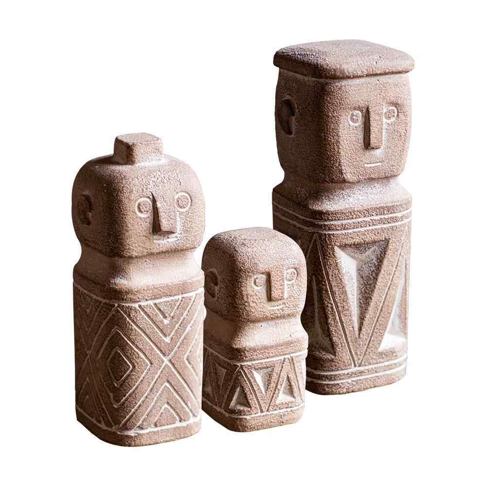 远古风格雕像摆件几何艺术仿石像装饰人像陈设庭院花园别墅,家居饰品,装饰摆件,淘宝优惠券,粉丝福利购,淘宝优惠卷