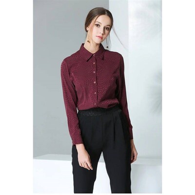 The new weight of the new silk blouses womens long sleeve s