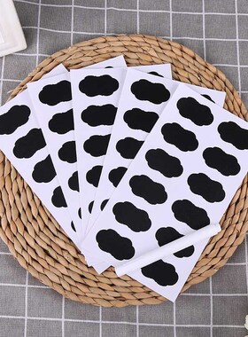 5 Sheets Waterproof Fancy Black Board Kitchen Label ers Jar