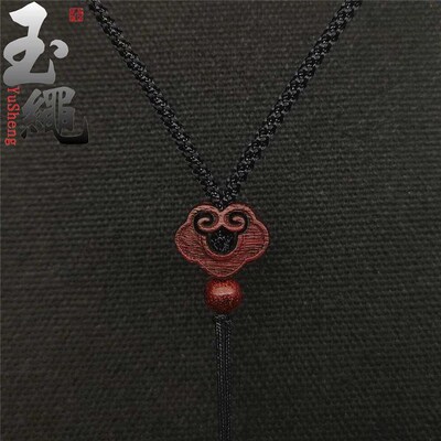 High-grade sandalwood pendant rope  jade agate pendant rope