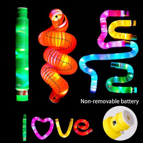 LED Flash Pop Tubes Sensory Toy For Adult Sress Relieve Toys