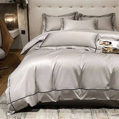 4PCS/set Embroidery Bedding Set Egyptian Cotton Bed Sheet