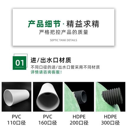 玻璃钢化粪池沉淀池2///9//1/20/75/100立方成品缠绕调节池